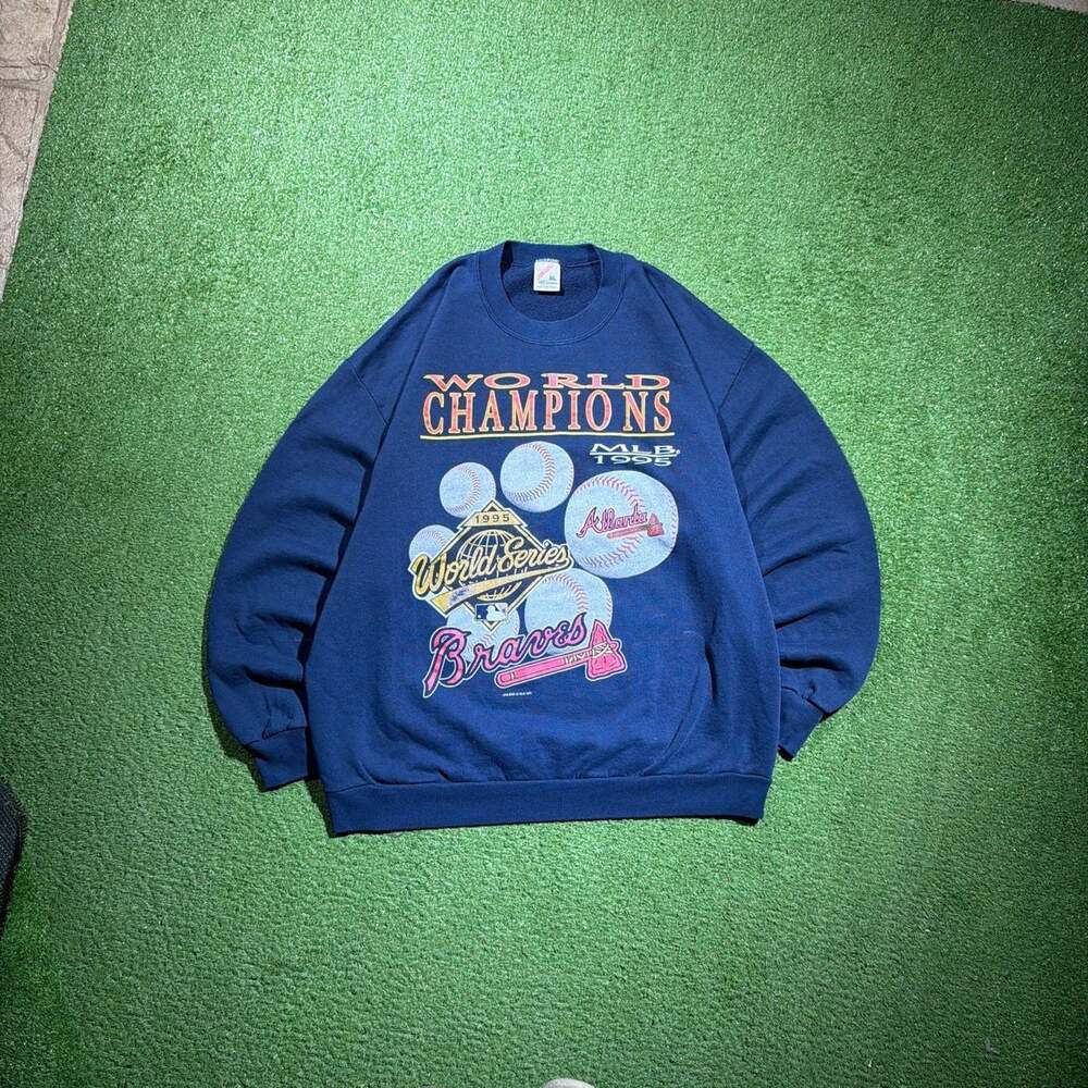 Vintage 1995 Atlanta Braves MLB World Series Champions Sweatshirt Size XL
